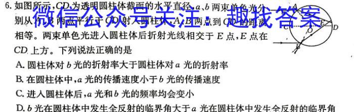 2024年湖南省初中学业水平考试模拟试卷(BEST联考)物理