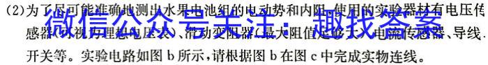 2024年安徽省九年级质量调研检测(二)2物理试题答案