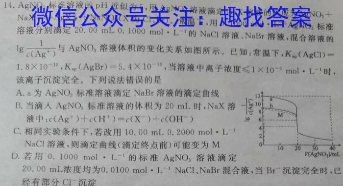 3衡中同卷 2024年高考真题与高三学业质量检测卷(二)2化学试题