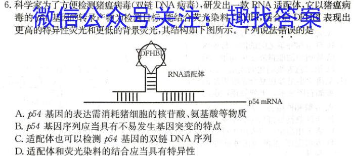 河南省驻马店市经济开发区2023-2024八年级下学期第二次学情反馈试卷生物学试题答案