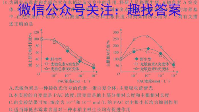 河南省2024中考导向总复习试卷 中考模拟试卷(七)7生物学试题答案