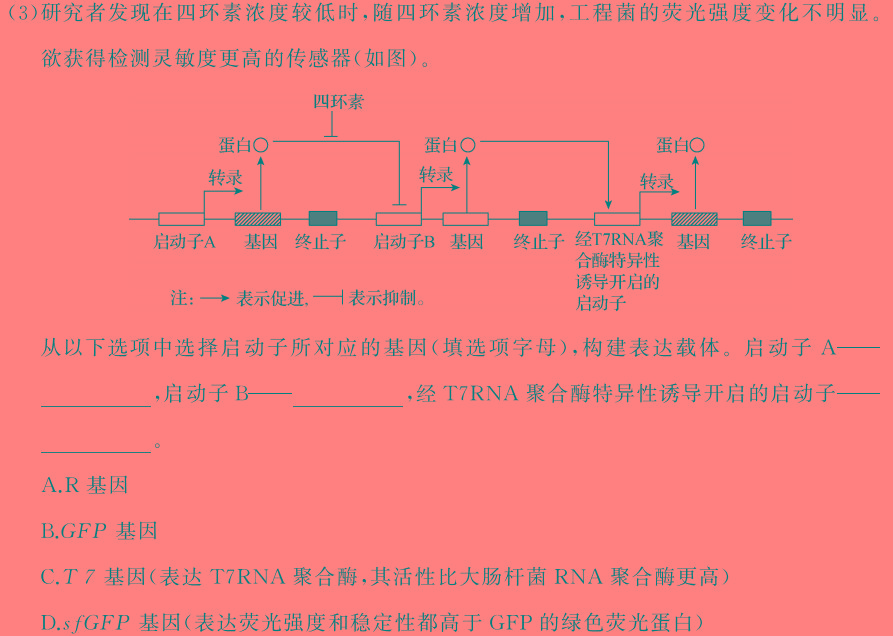 陕西省2023-2024学年七年级学业水平质量监测（5月）A生物学部分