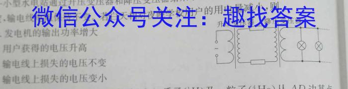 上进联考2023-2024学年高二年级第二学期第一次阶段性考试物理