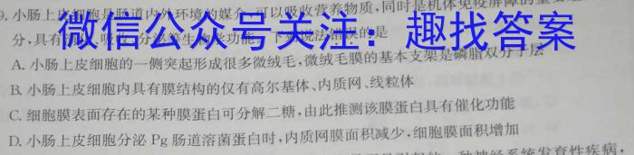 江西省2024年初中学业水平考试适应性试卷试题卷(四)4生物