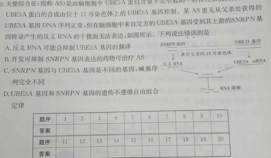 江西省2023-2024学年度七年级期末练习(四)生物