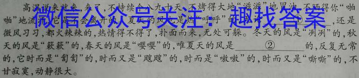 2024年河南省普通高中招生模拟试卷（密卷）语文