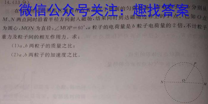 2024年普通高等学校全国统一模拟招生考试金科新未来5月联考物理