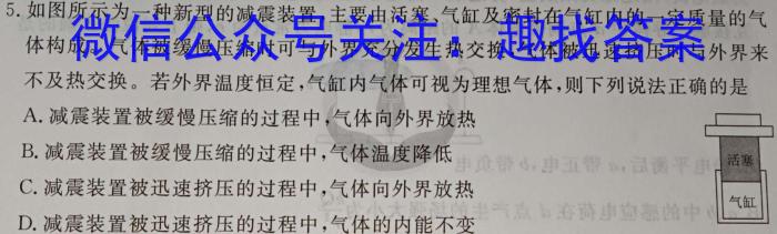 陕西省2024年高考全真模拟考试（5月）物理`