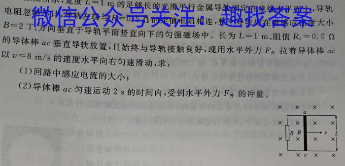 陕西省2023-2024高二模拟测试卷(△)物理`