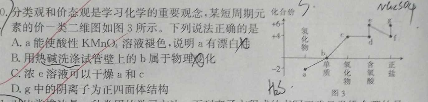 1中考必刷卷·2024-2025学年安徽省九年级上学期开学摸底调研(9月)化学试卷答案