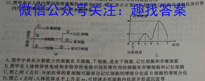 山东省2024届衡水金卷高三2月联考SD试卷生物学试题答案