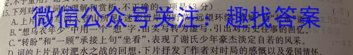 青桐鸣2024年普通高等学校招生全国统一考试 青桐鸣信息卷(一)语文