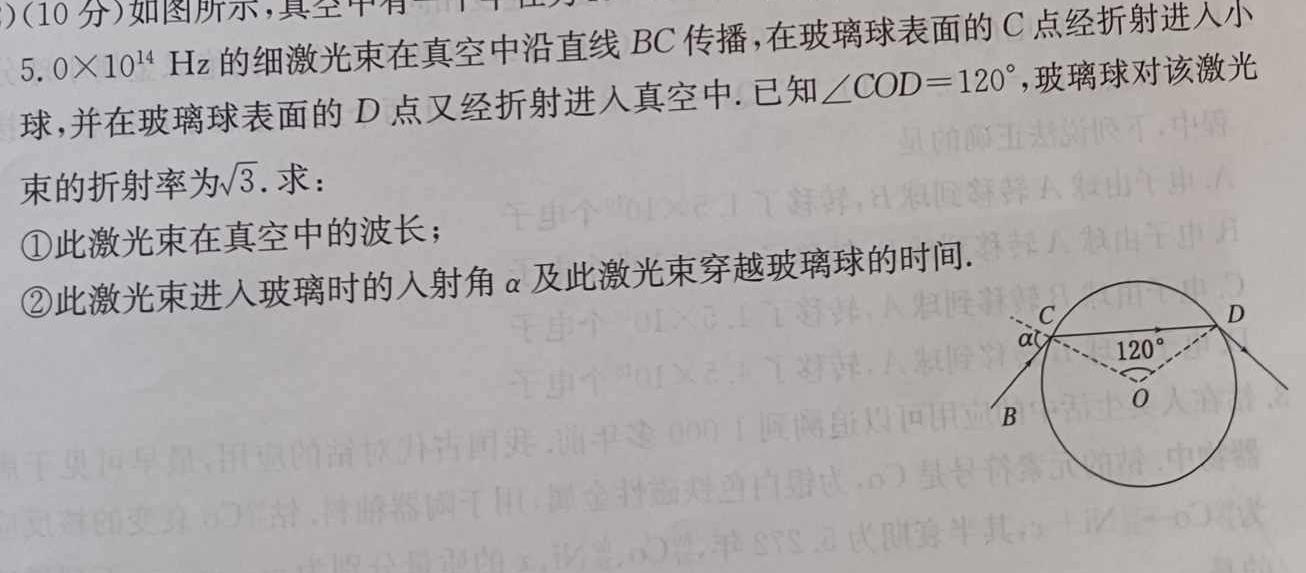 河南省2023-2024学年第二学期高二年级期末考试(物理)试卷答案