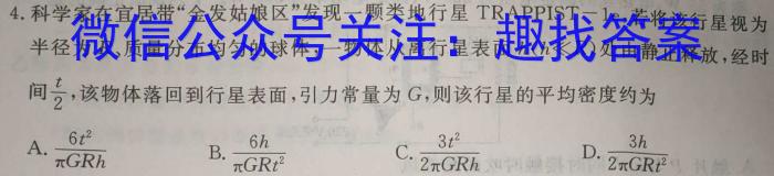 2024安徽九年级考试(无标题·G卷)物理试卷答案