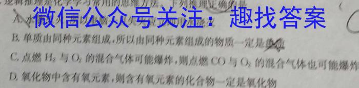 安徽省池州市青阳县2023-2024学年度第二学期八年级期末考试化学