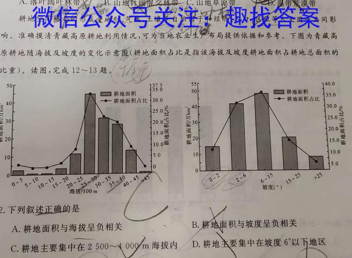 [今日更新]［重庆三诊］2024年普通高等学校招生全国统一考试高三第三次联合诊断检测地理h