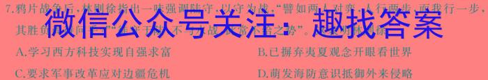 安徽省2024年高考适应性联考(243636D)历史试卷
