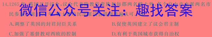 神州智达 2023-2024高二省级联测考试·下学期期中考试政治1