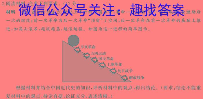 陕西省榆林市府谷中学2023-2024学年度高二第二学期开学考(242495Z)政治1