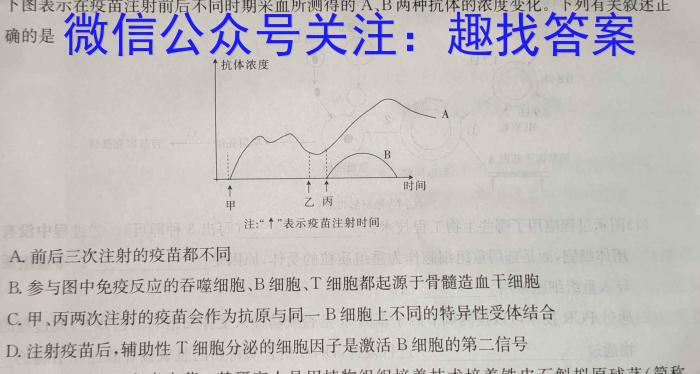 安徽省太和县2024年初中学业水平考试模拟测试卷（一）生物学试题答案