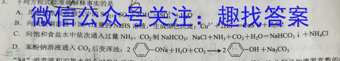 3[石家庄一检]石家庄市2024年普通高中学校毕业年级教学质量检测(一)1化学试题