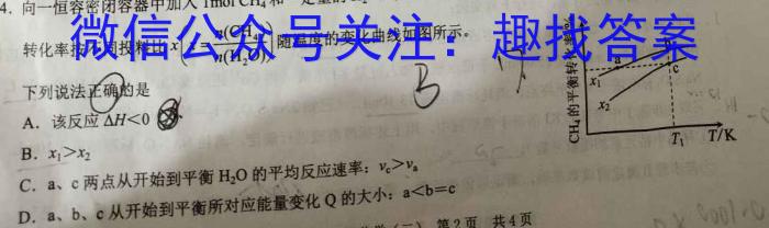 q2024年湖南省初中学业水平考试模拟试卷(三)3化学