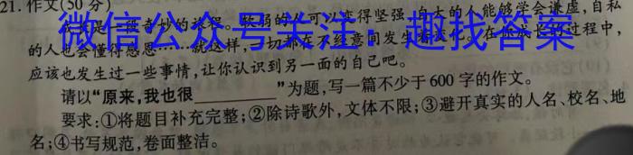 文博志鸿2024年河南省普通高中招生考试模拟试卷(导向一)/语文