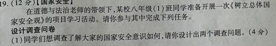 山西省2024年孝义市中考模拟考试题（卷）思想政治部分