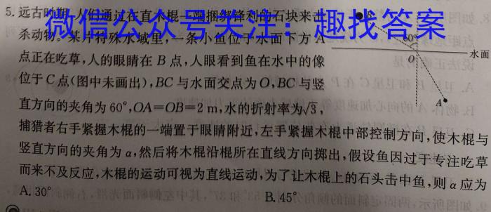 2023-2024学年·高考信息检测卷(一)f物理