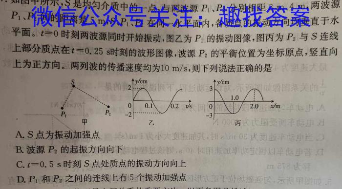 名校之约 2024河南省中招考试仿真冲刺试卷物理试卷答案