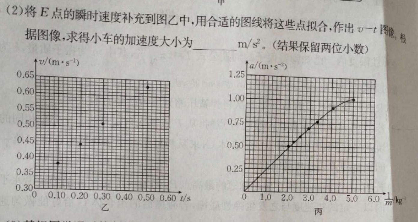 [今日更新]天一大联考 2024届高三年级第一次模拟考试.物理试卷答案