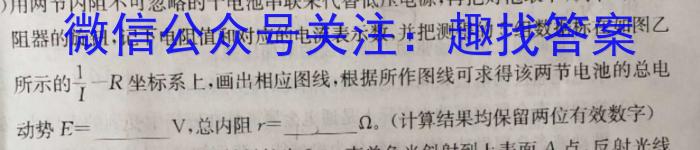 万唯中考 2024年河南省初中学业水平考试(白卷)物理`