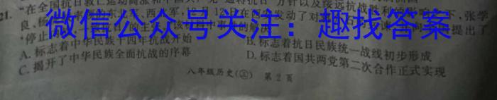 [邵阳二模]2024年邵阳市高三第二次联考试题卷历史试卷答案