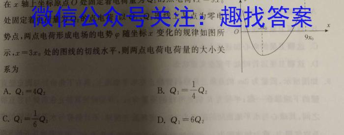 开卷文化 2024普通高等学校招生统一考试 压轴卷(一)1物理试卷答案