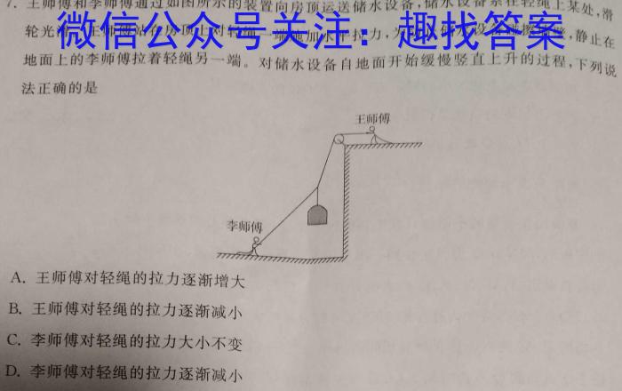 2024年广东省初中毕业生学业模拟考试(四)物理试卷答案