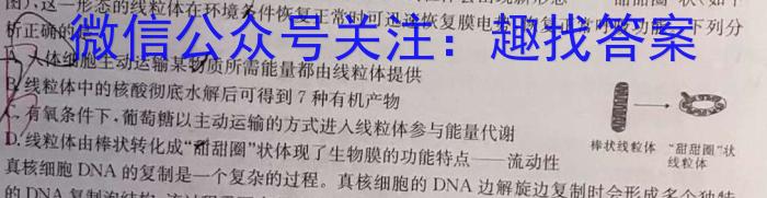 ［广东二模］2024年普通高等学校招生全国统一考试模拟测试（二）生物学试题答案