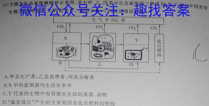 安徽省2023-2024学年度第二学期七年级期末学习质量检测生物学试题答案