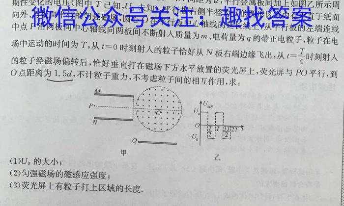 湖北省2024年高三五月适应性考试物理试卷答案