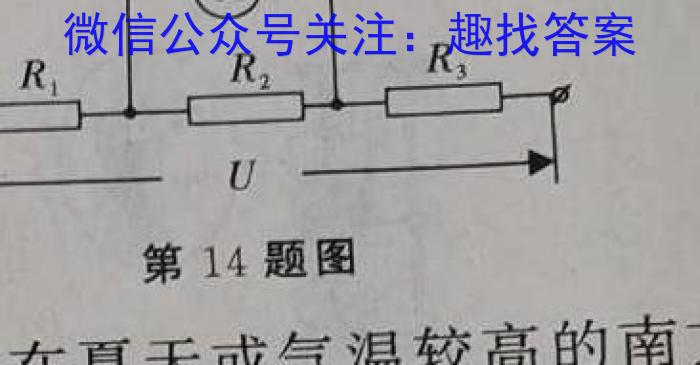 2024年山西省中考信息冲刺卷·压轴与预测（二）物理试卷答案