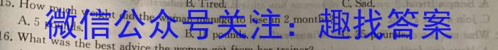 皖智教育 安徽第一卷·2024年安徽中考第一轮复习试卷(五)5英语试卷答案