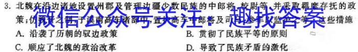 天一大联考 2023-2024学年高中毕业班阶段性测试(六)6历史试卷答案