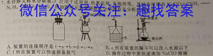 【精品】2024届河南省九第七届名校联盟考(24-CZ114c)化学