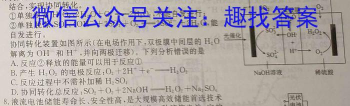 q2024年陕西省初中学业水平考试·全真模拟卷（二）化学