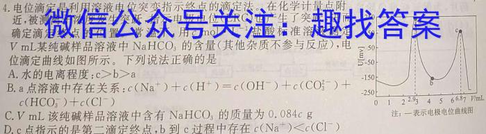 晋文源·2024年山西省中考模拟百校联考试卷（一）化学