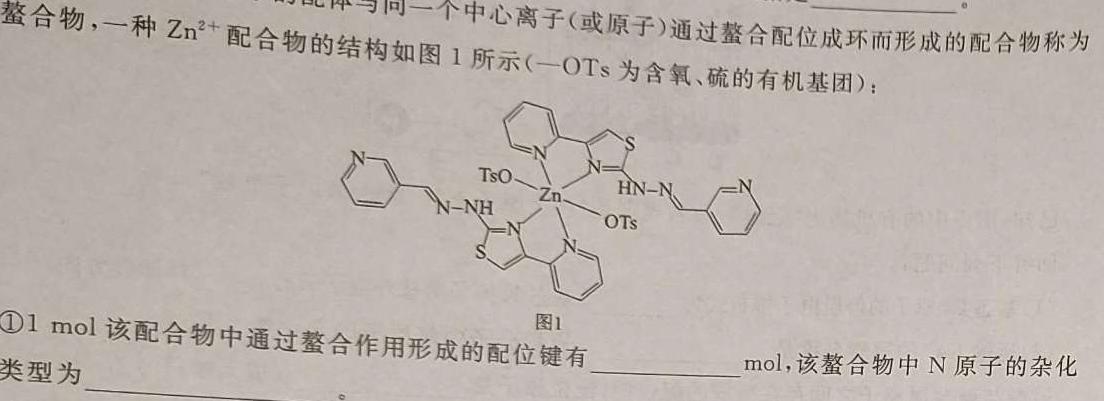 1安徽省2023-2024学年度第二学期七年级试题卷（期末考试）化学试卷答案