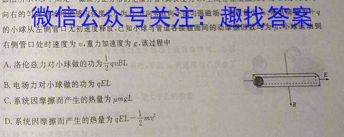 2024年河北省初中毕业升学摸底考试（107）物理试卷答案