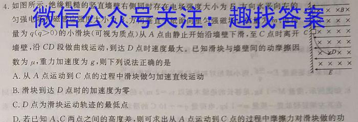 福建省高二龙岩市一级校联盟2023-2024学年第二学期半期考联考(24-440B)h物理