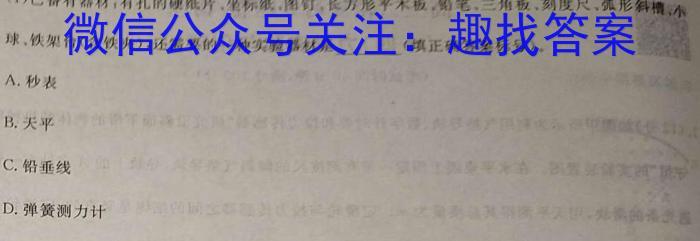 河南省2023-2024学年七年级下学期阶段性质量检测（四）物理试卷答案