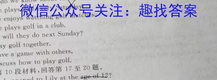 河南省2023-2024学年度七年级综合素养评估（六）英语
