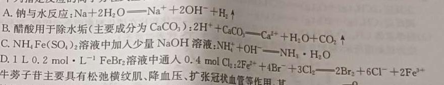 【热荐】桂柳文化 2024届高三桂柳鸿图信息冲刺金卷(六)6化学